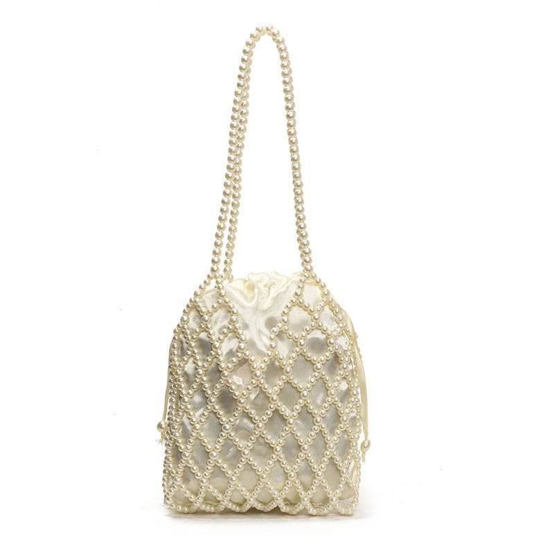 Zoe Beaded Woven Shoulder Handbag