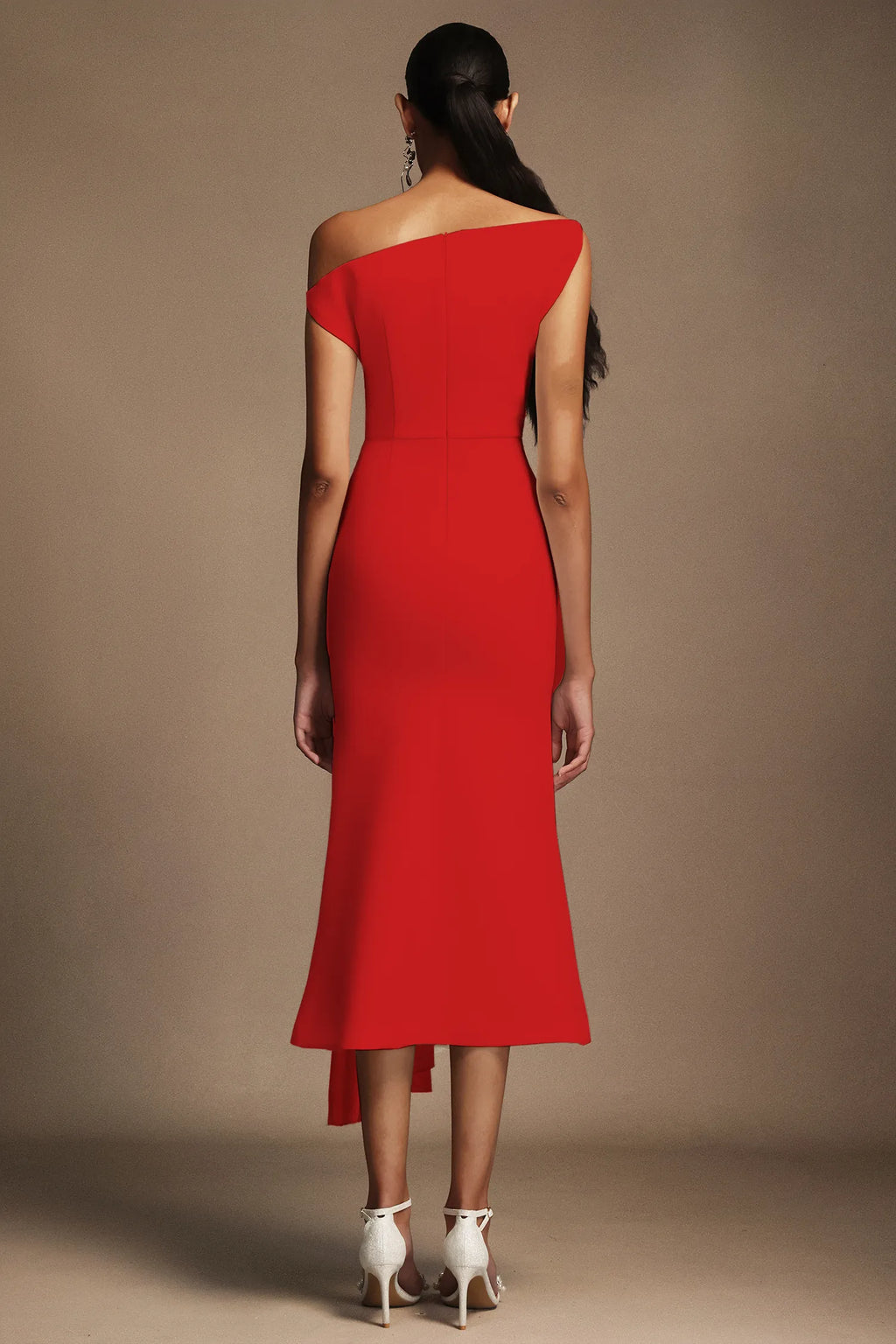 Jillian Oblique Shoulder Dress