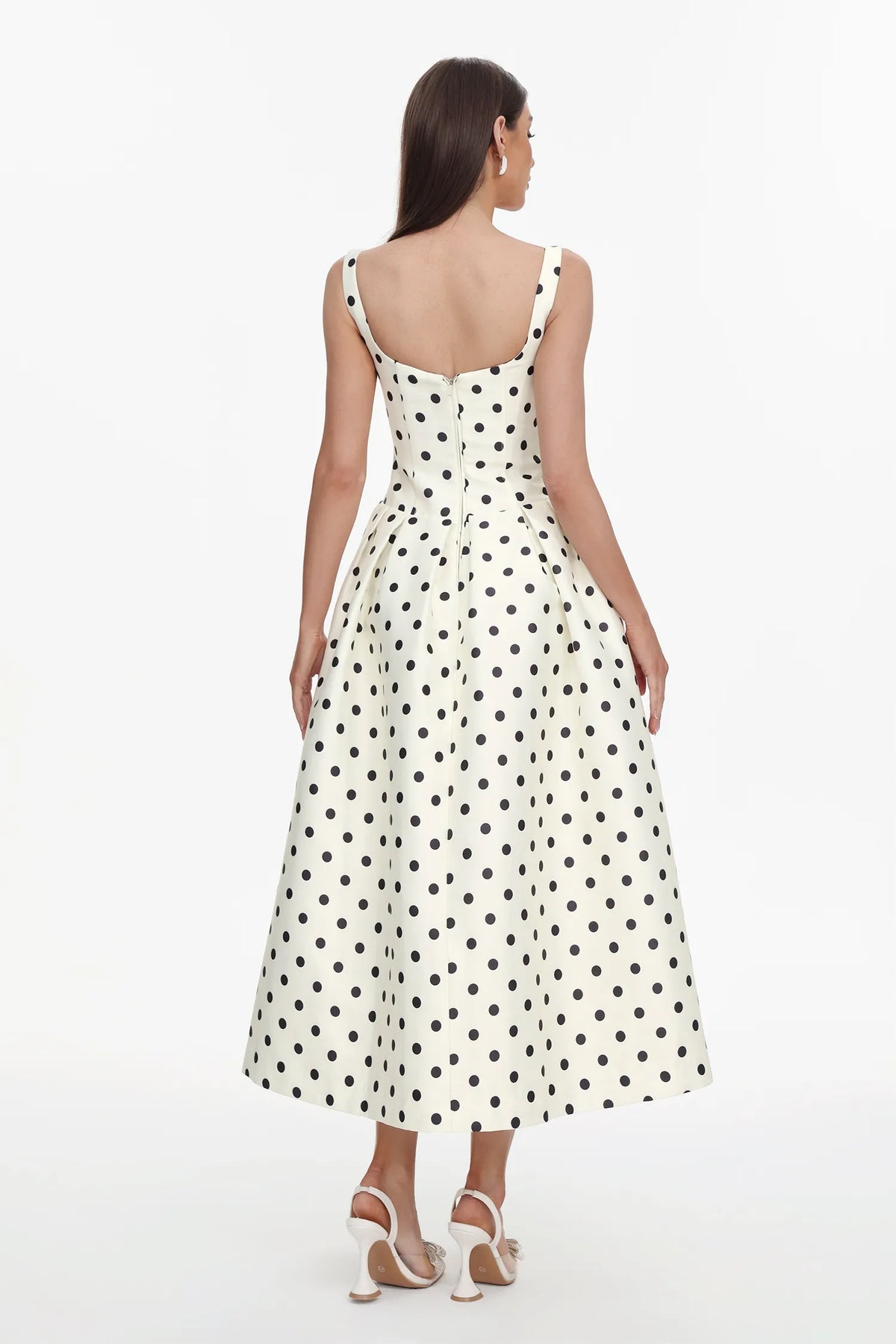 Zada Polka Dot Flare Dress