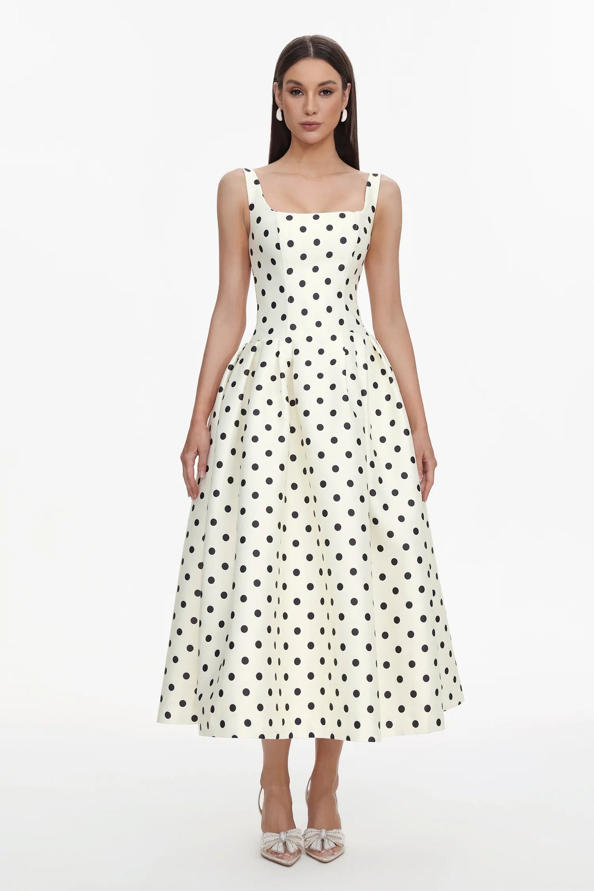 Zada Polka Dot Flare Dress