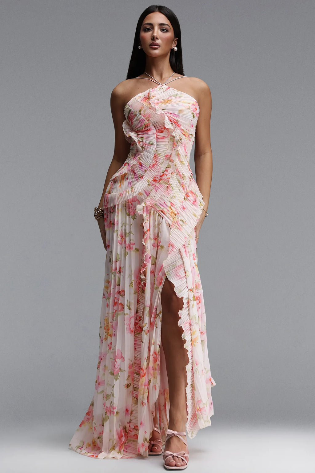 Elleri Ruffle Maxi Dress