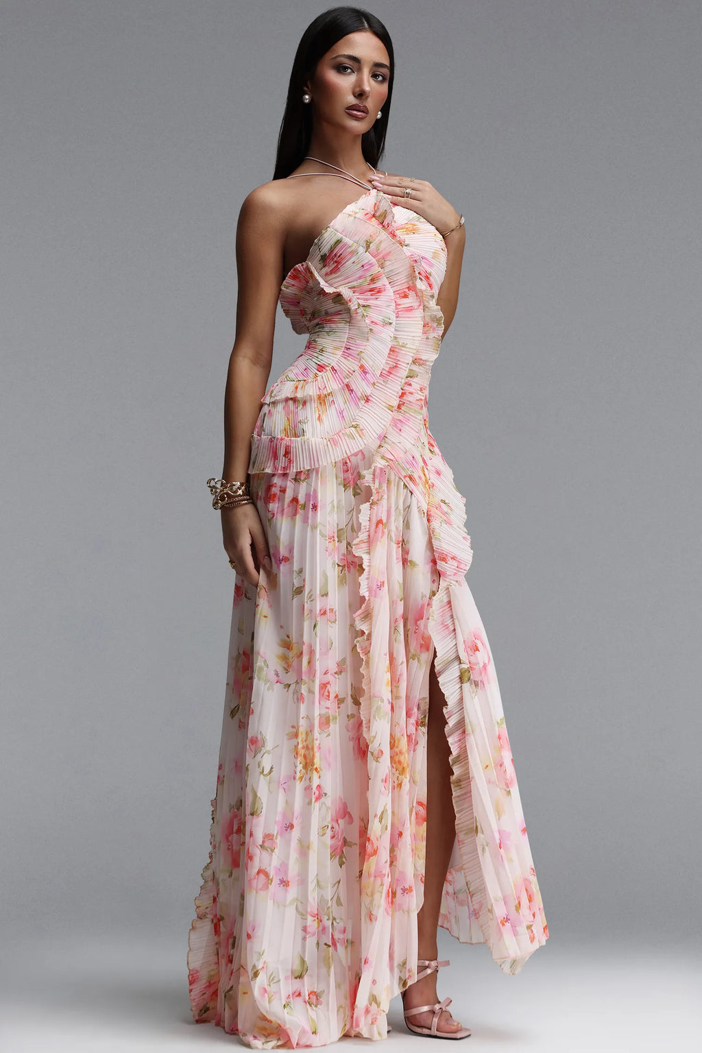 Elleri Ruffle Maxi Dress
