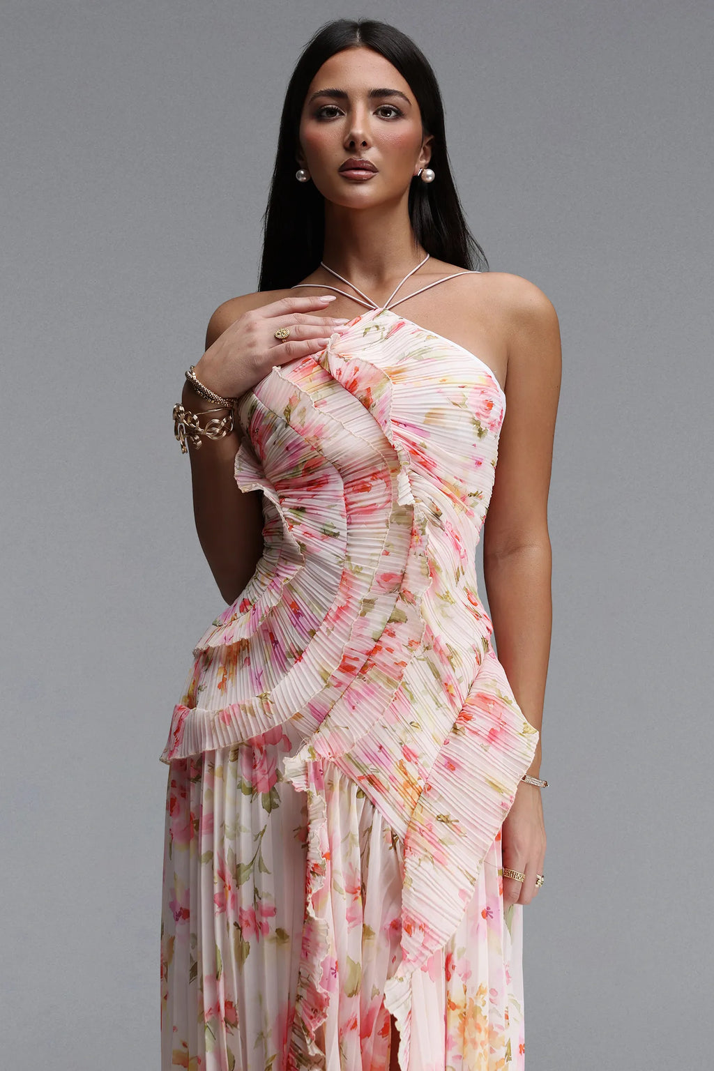 Elleri Ruffle Maxi Dress