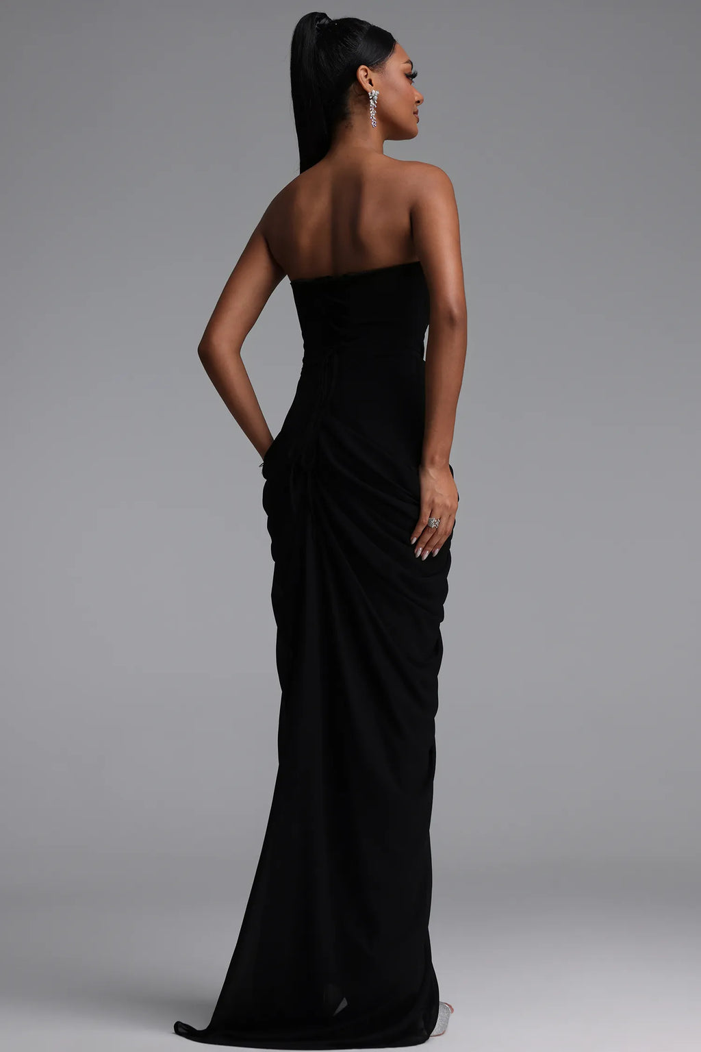 Tazeda Strapless Ruched Dress