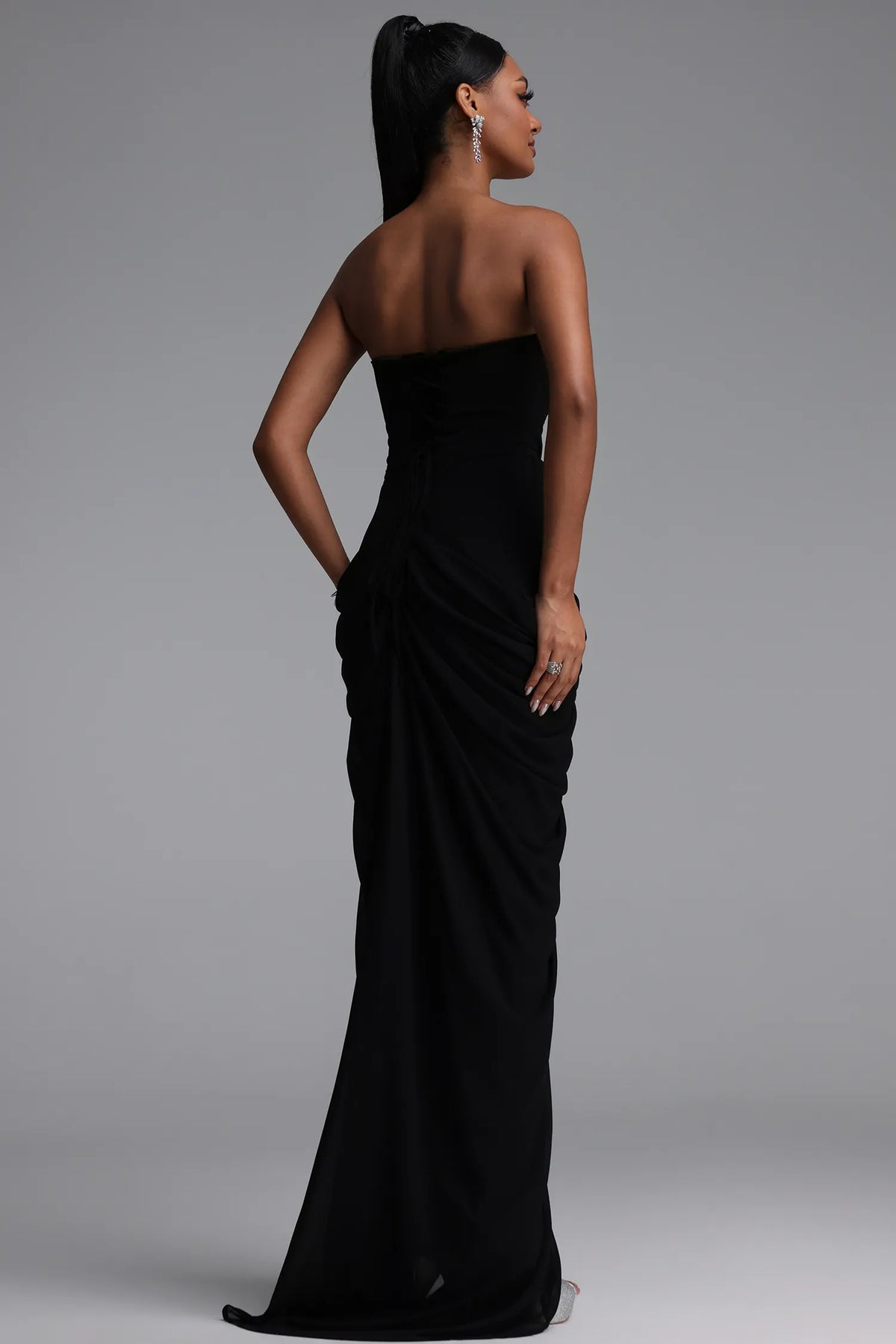 Tazeda Strapless Ruched Dress