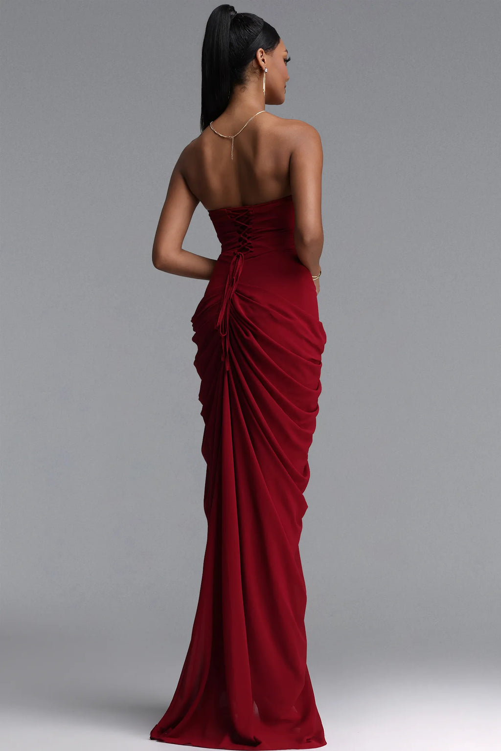 Tazeda Strapless Ruched Dress