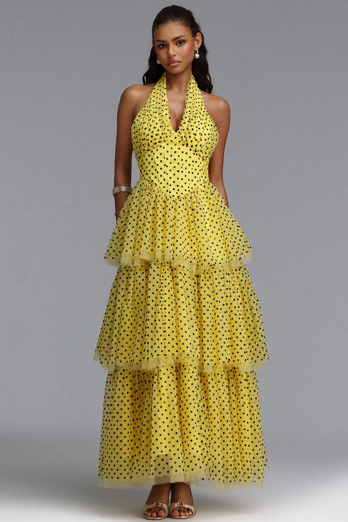 Julietta Layered Polka Dot Dress