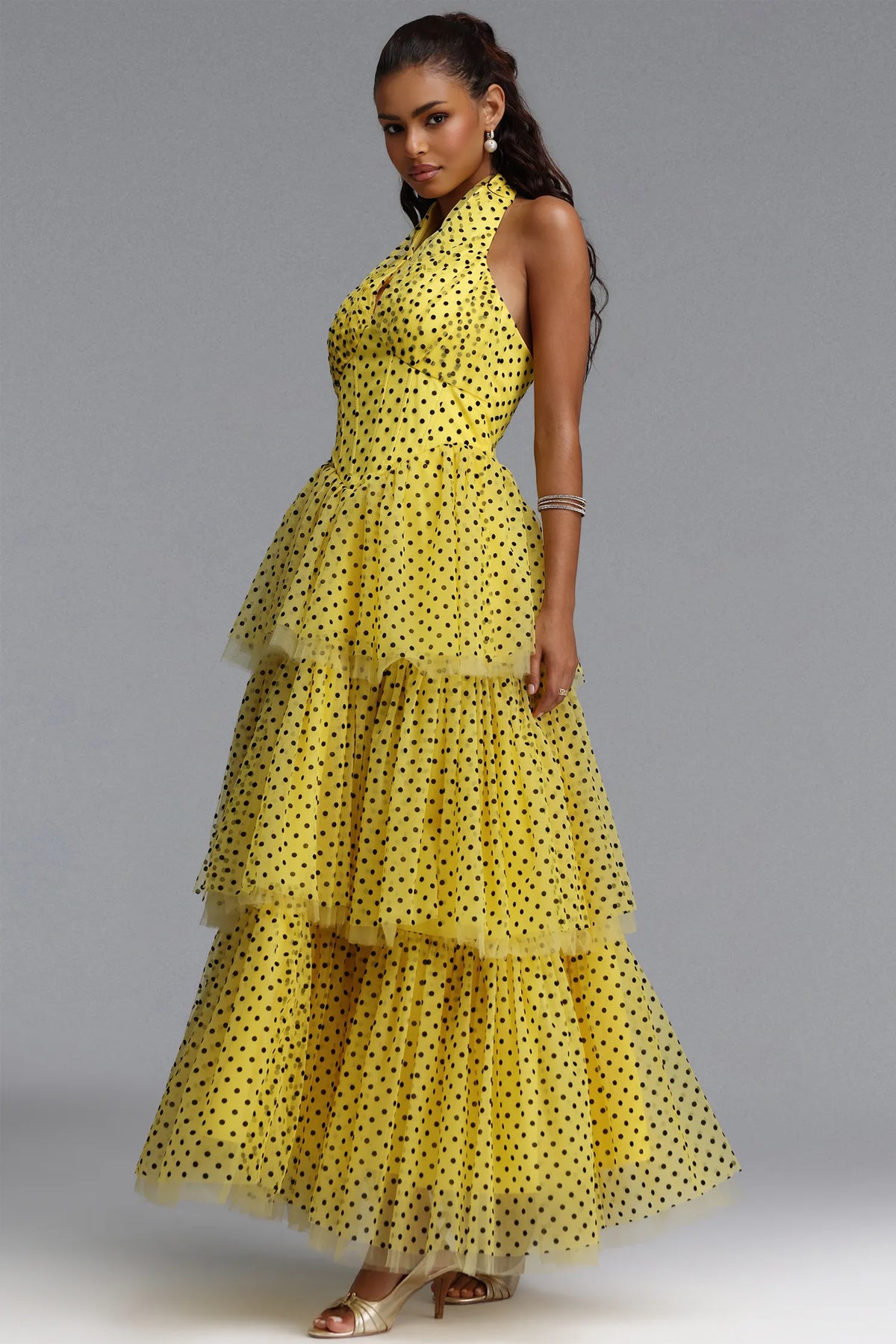 Julietta Layered Polka Dot Dress