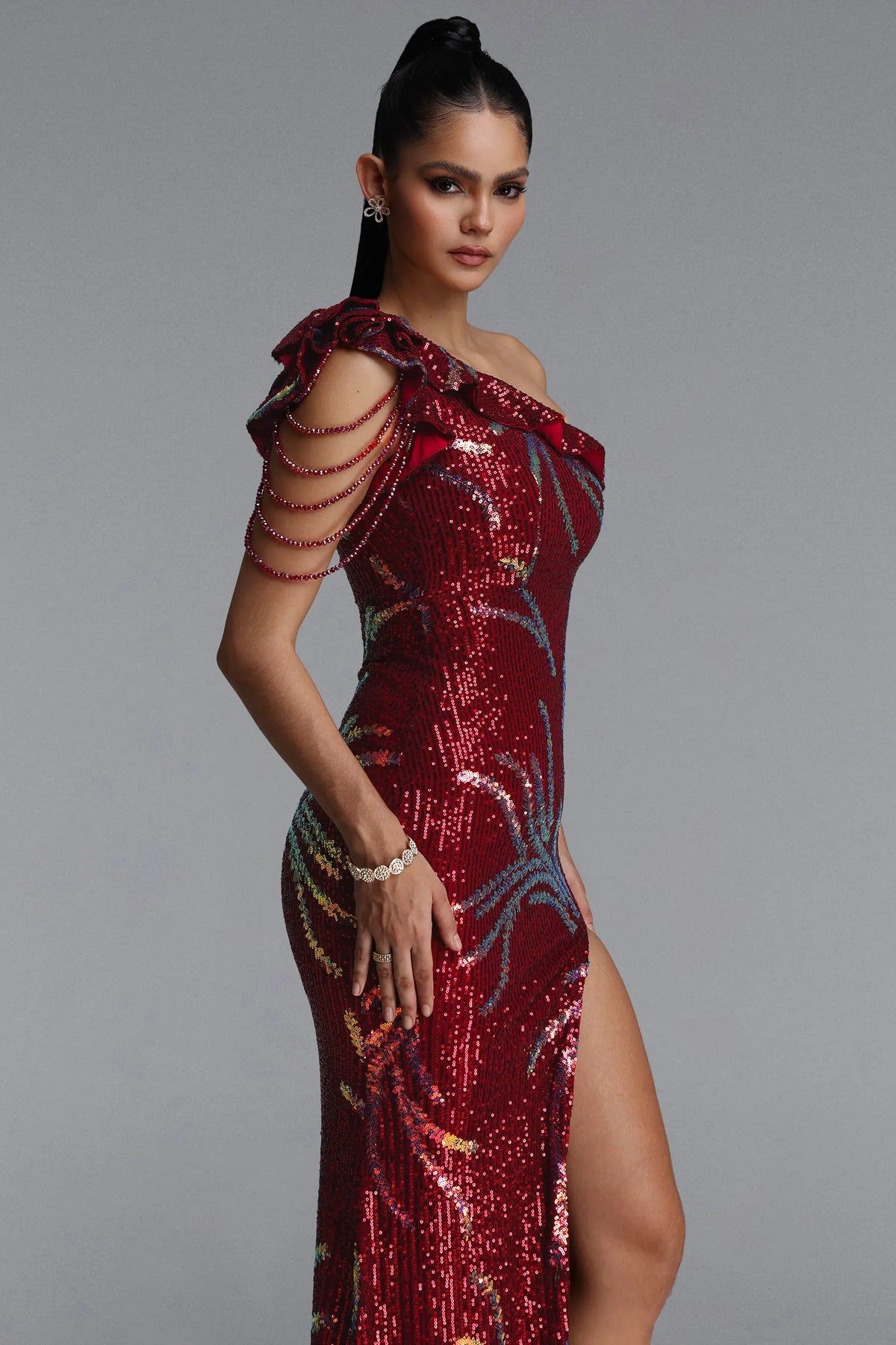 Rami One Shoulder Sequin Dress