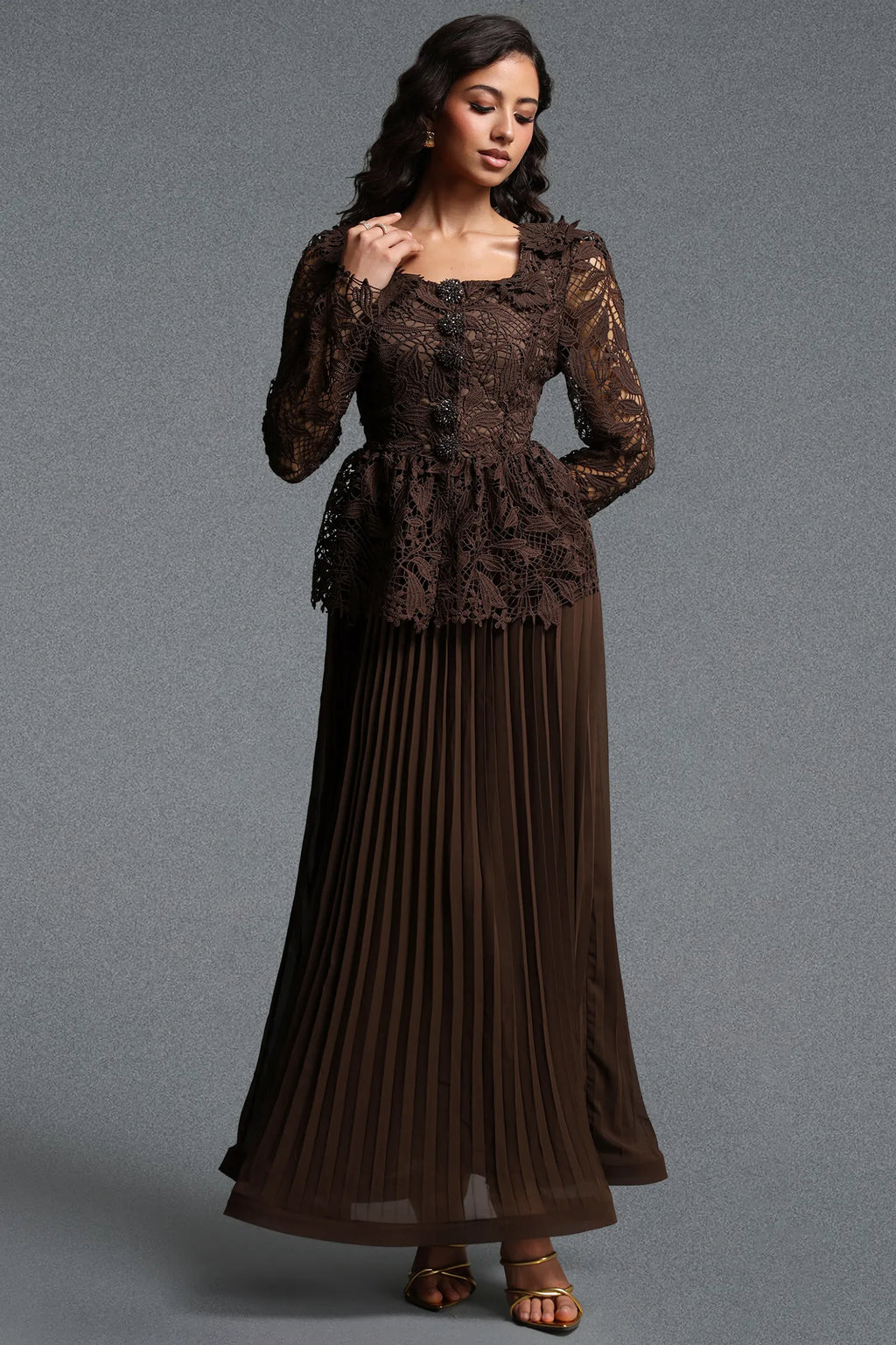 Lucica Floral Lace Skirt Set