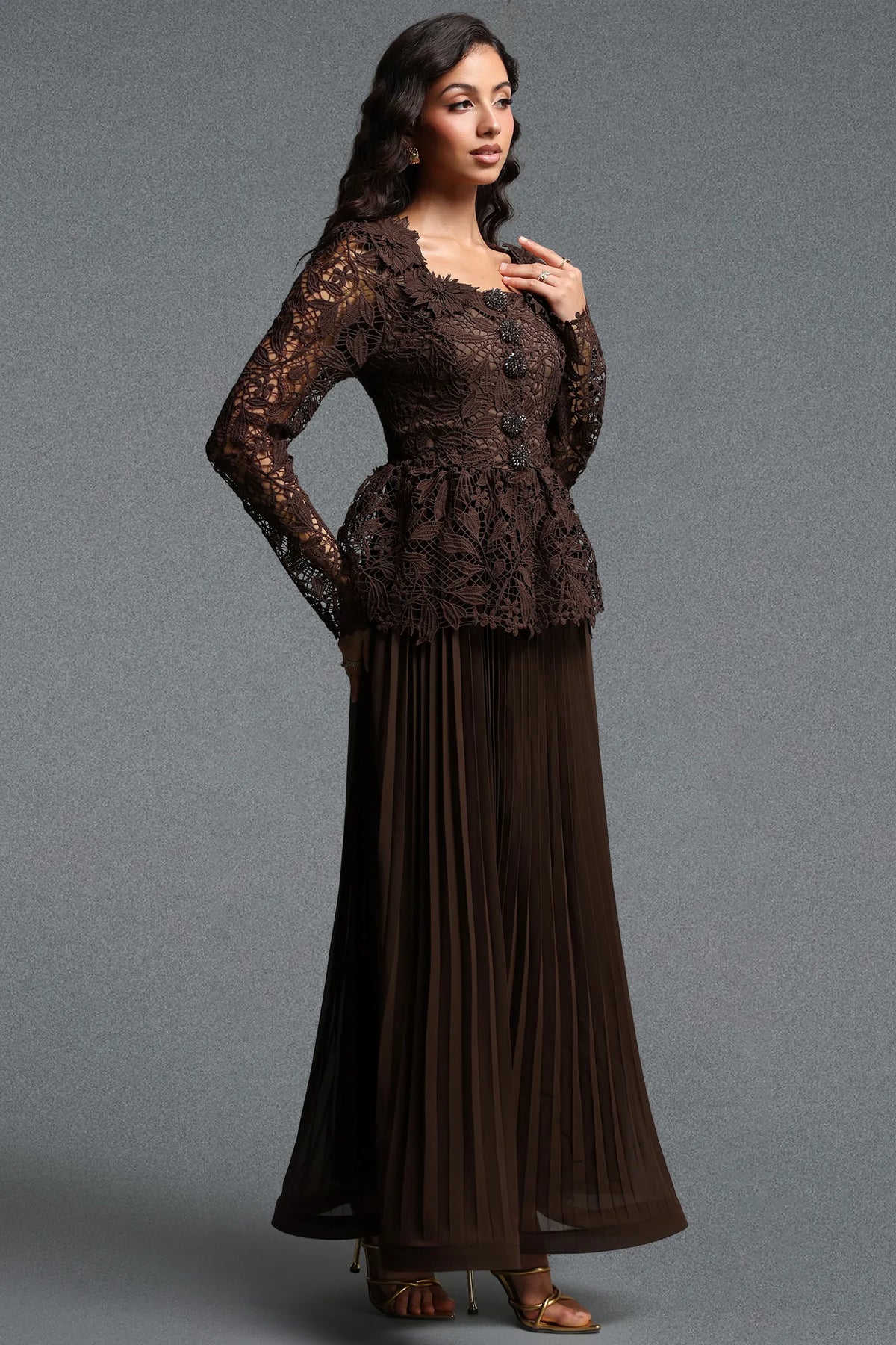 Lucica Floral Lace Skirt Set