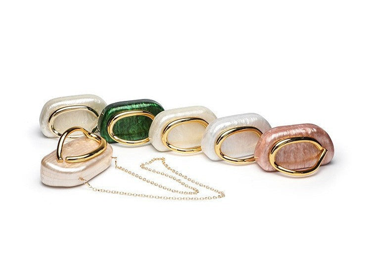 Thea Oval Evening Clutch