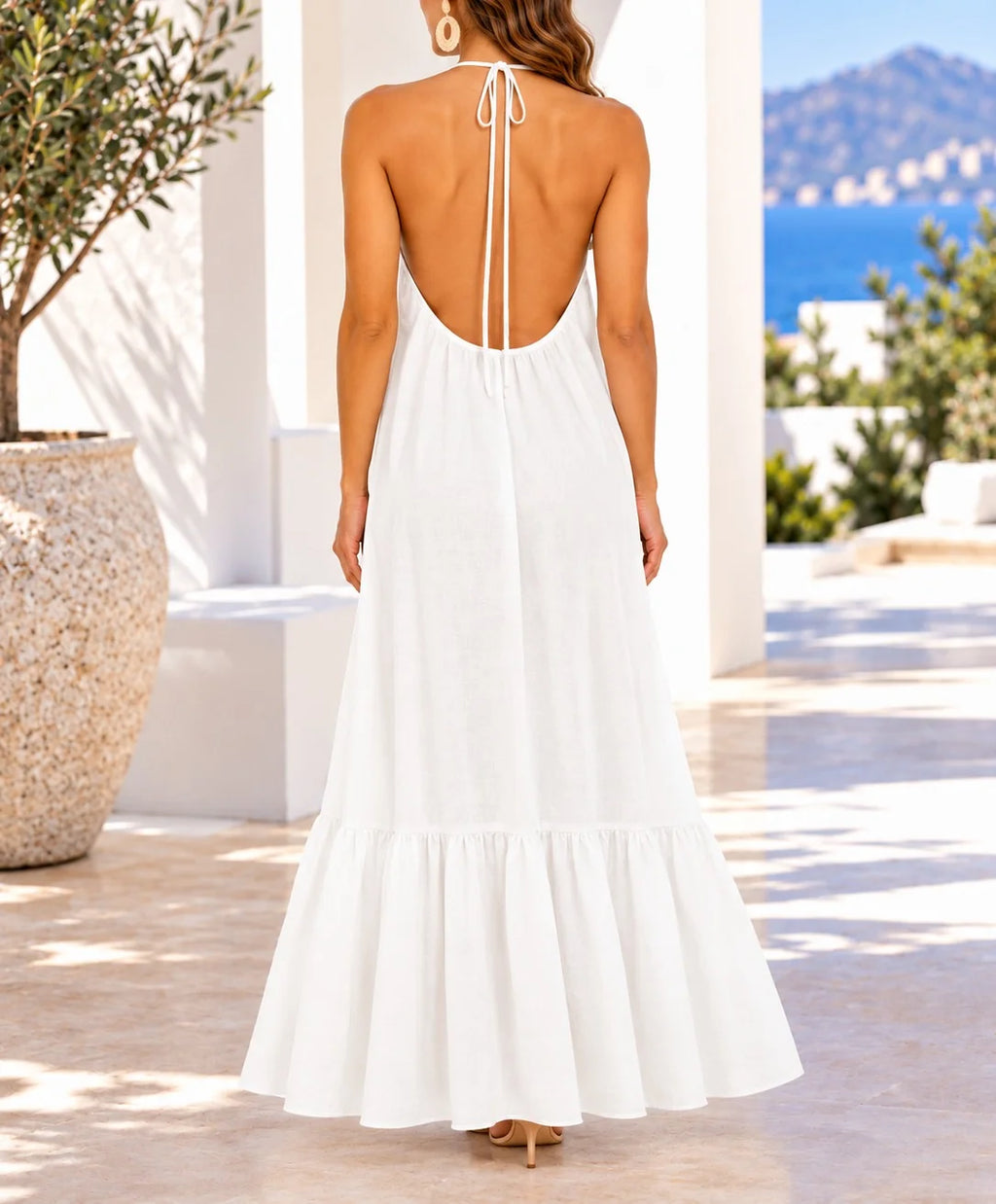 Belle Flower Tie Maxi Dress