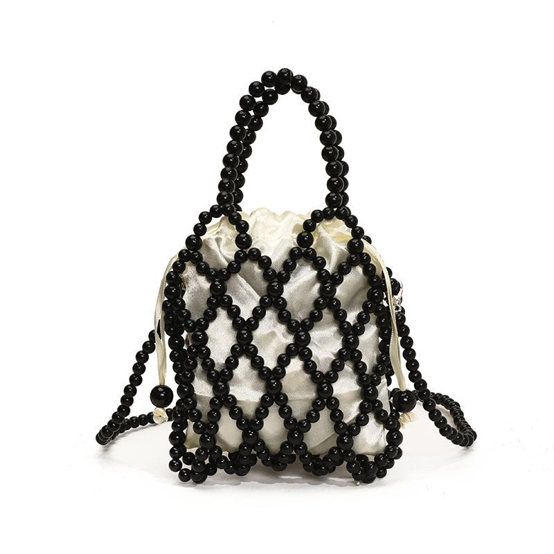 Zoe Beaded Woven Shoulder Handbag