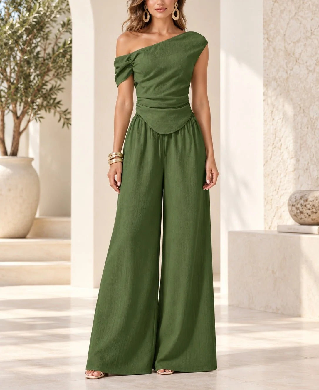Rae Asymmetric Pants Set