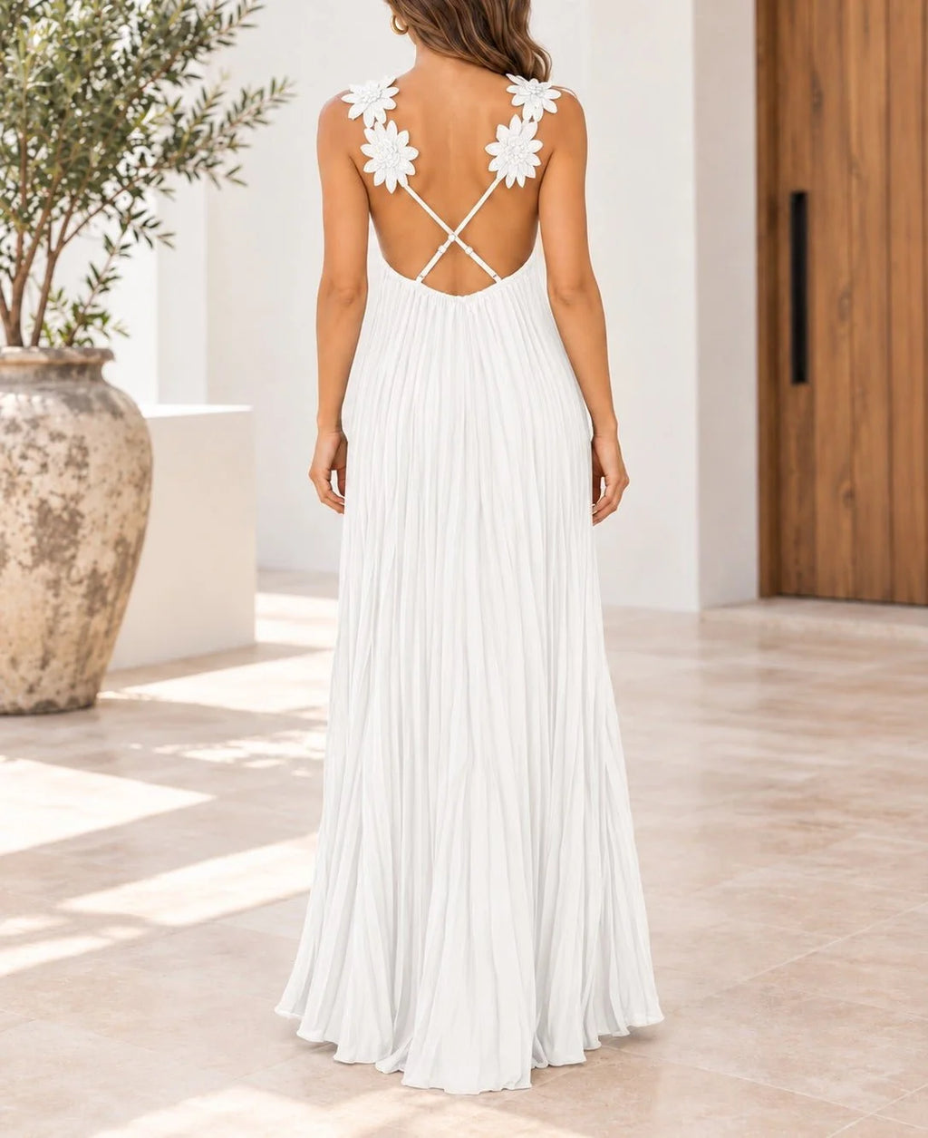 Willa Flower Strap Maxi Dress